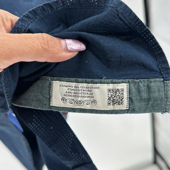 Robert Graham blue Aztec western indigenous blue button down s SIZE xl - Picture 7 of 10